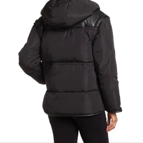 Rebecca Minkoff Black Mia Hooded Puffer Jacket Large NWT - Picture 2 of 8